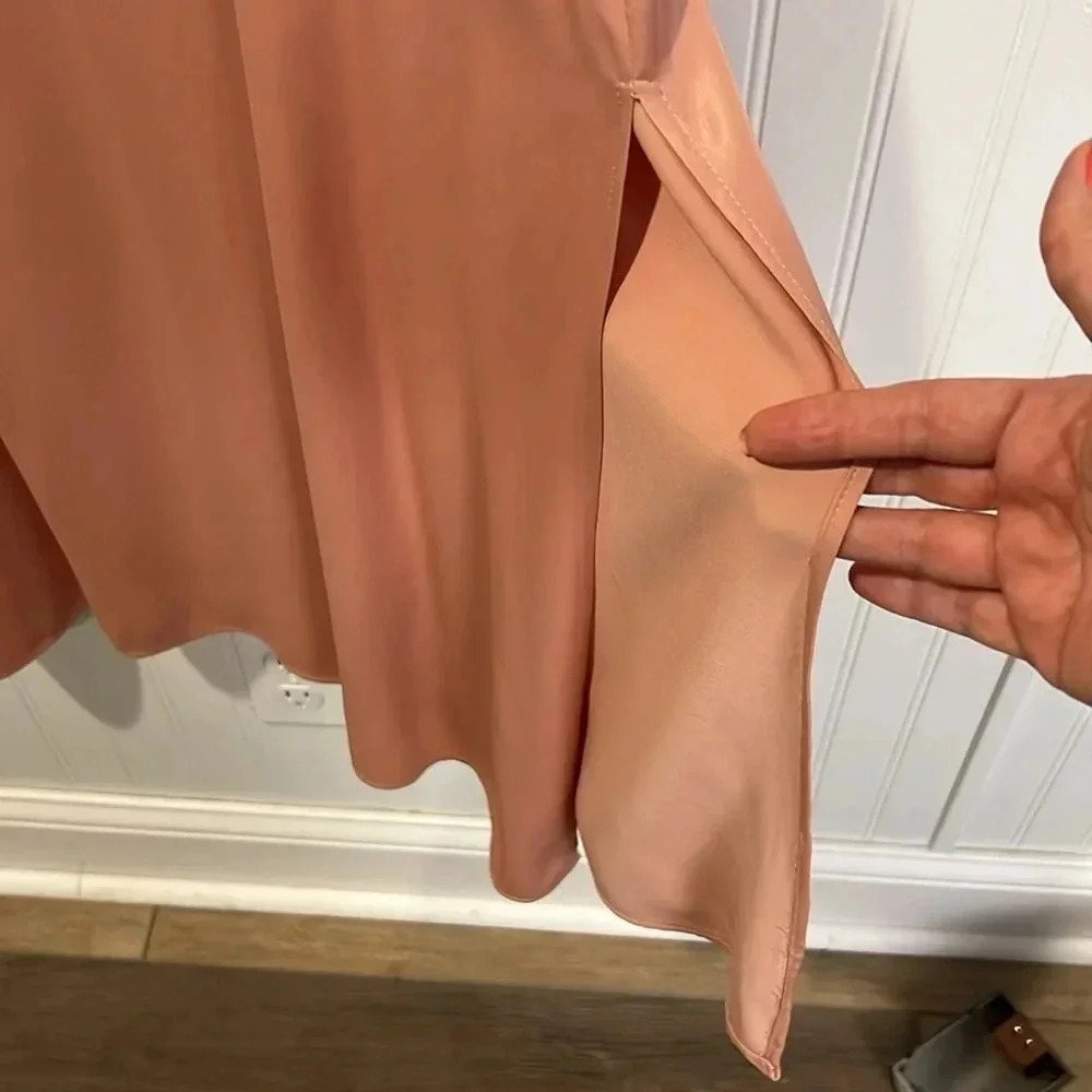 Mango MNG Blush Pink Midi or Maxi slip dress size small - Picture 7 of 16